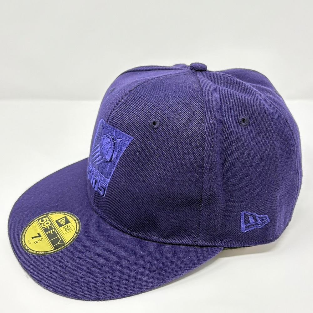 Phoenix Suns New Era 59FIFTY Fitted Hat Tonal‎ Purple NBA Cap Size 7 5/8